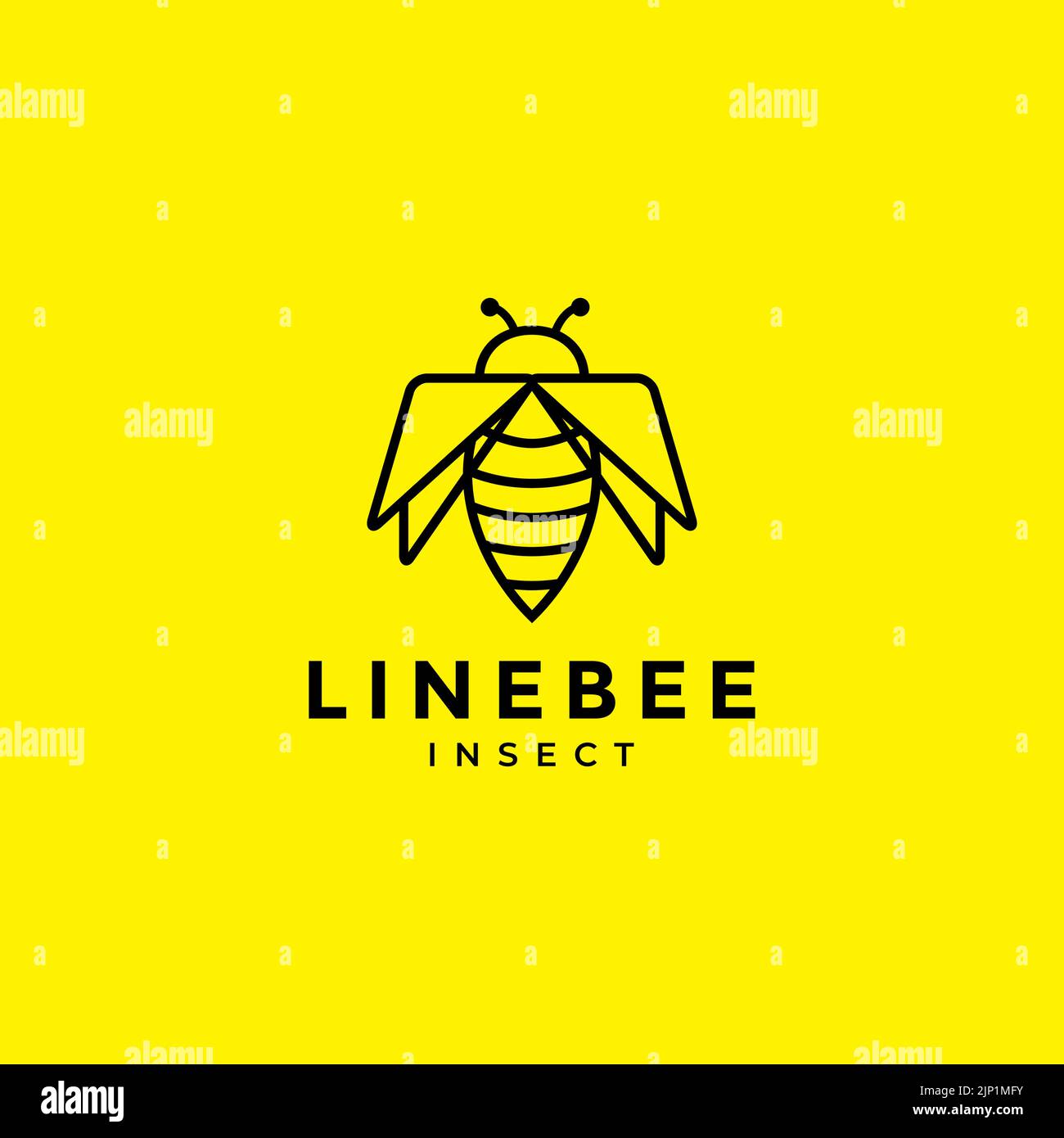 minimal line honey bee modern logo design Stock Vector Image & Art - Alamy