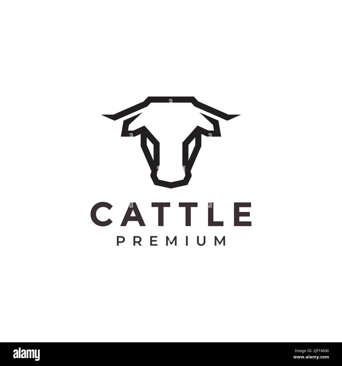 minimalist modern head cow cattle logo Stock Vector Image & Art - Alamy