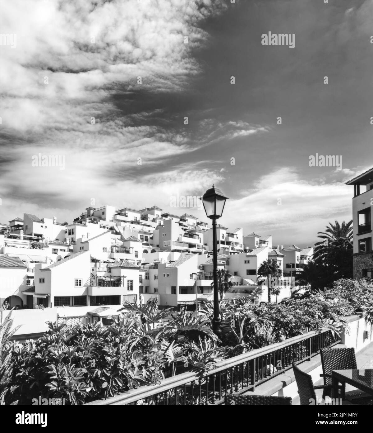 Sunset in Tenerife island, Spain. Tourist Resort Stock Photo - Alamy