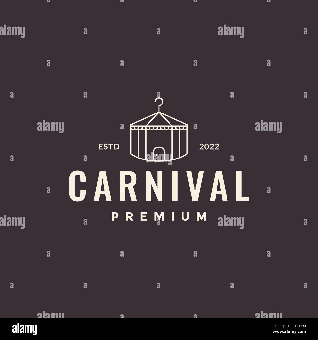 carnival tent circus hipster logo Stock Vector