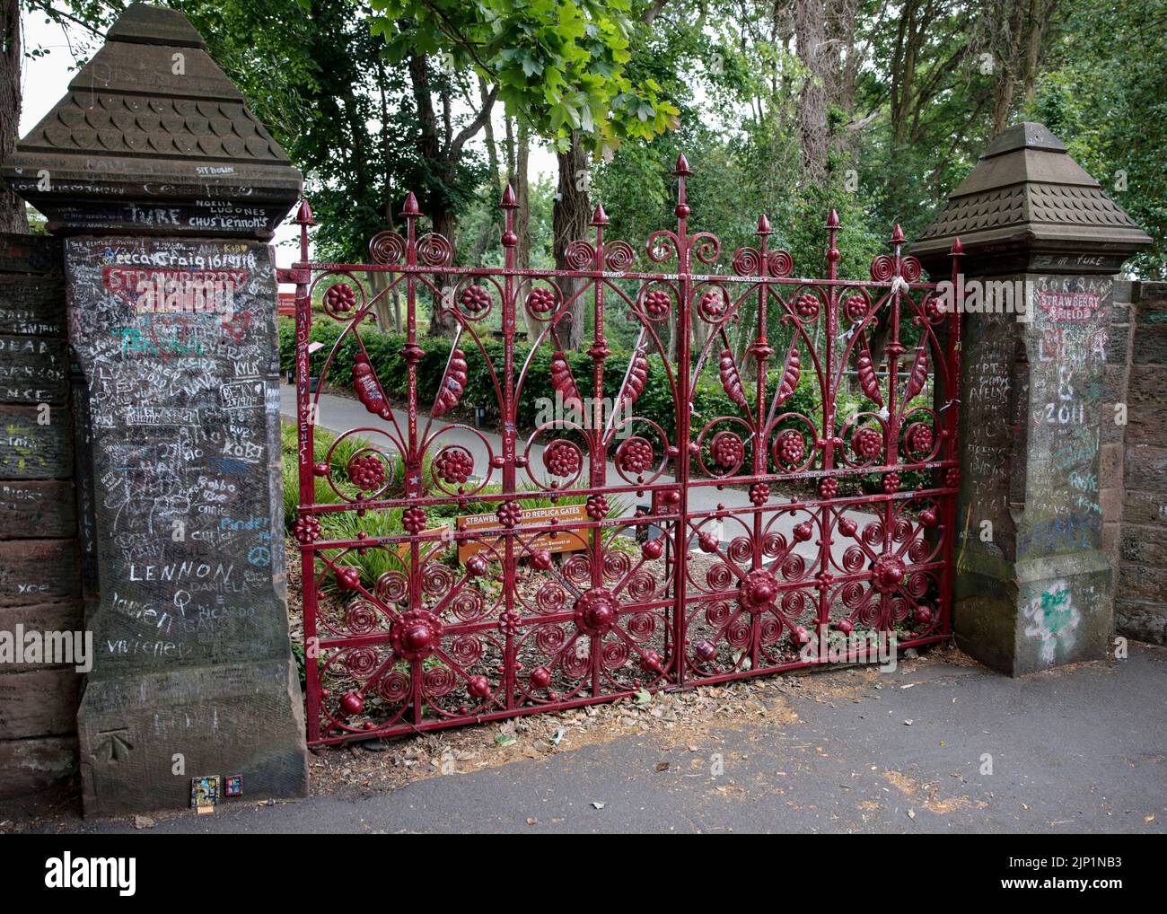 The gates of Strawberry Field Liverpool Stock Photo