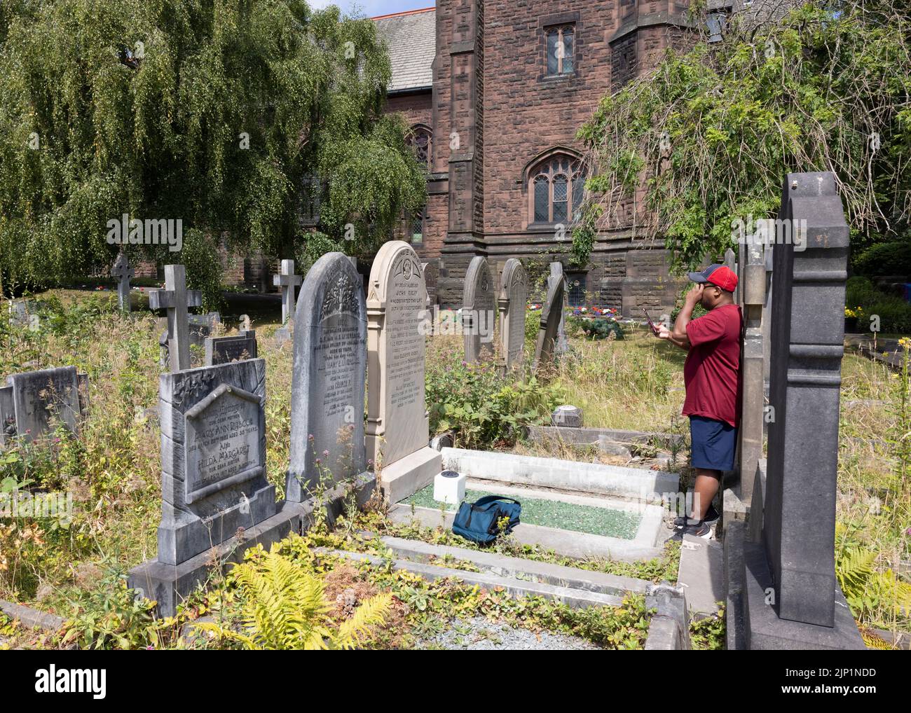 The grave of Eleanor Rigby in a Liverpool churchyard Stock Photo