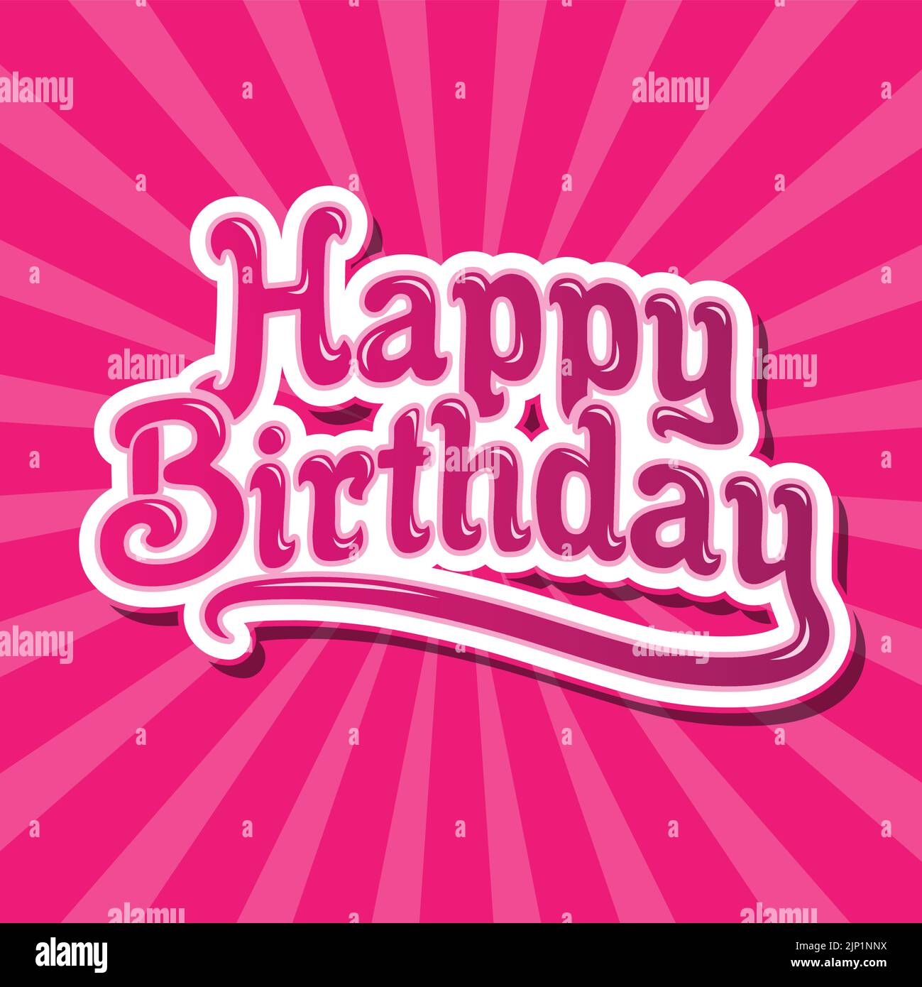 Happy Birthday lettering text banner candy and retro style. Vector illustration EPS.8 EPS.10 Stock Vector