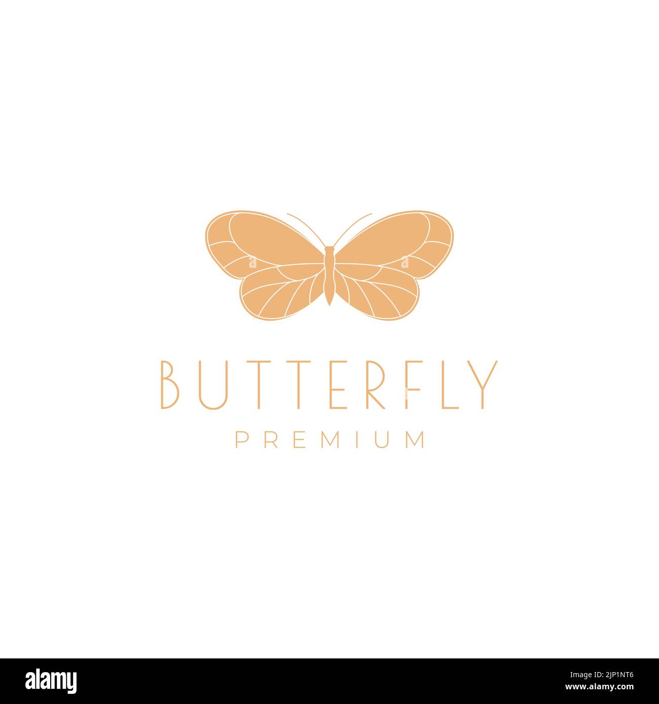 pastel butterfly insect logo design Stock Vector