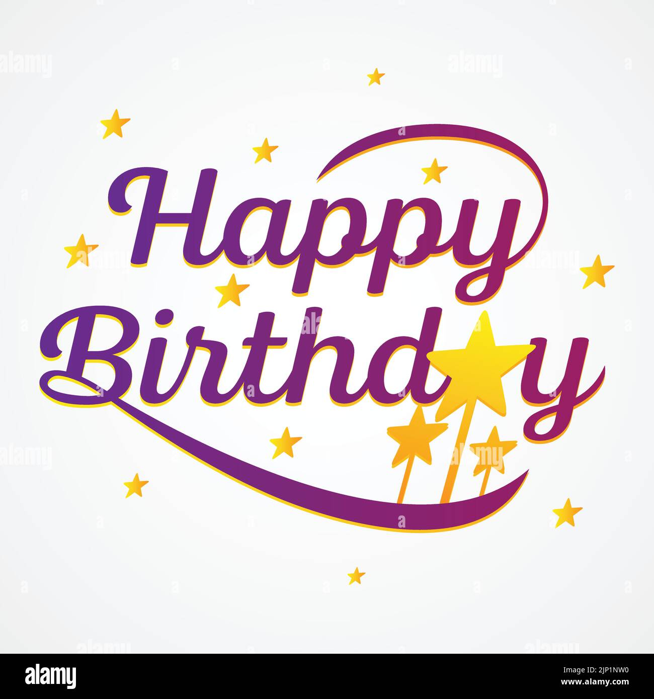 Happy Birthday lettering text banner colorful and elegance. Vector illustration EPS.8 EPS.10 Stock Vector