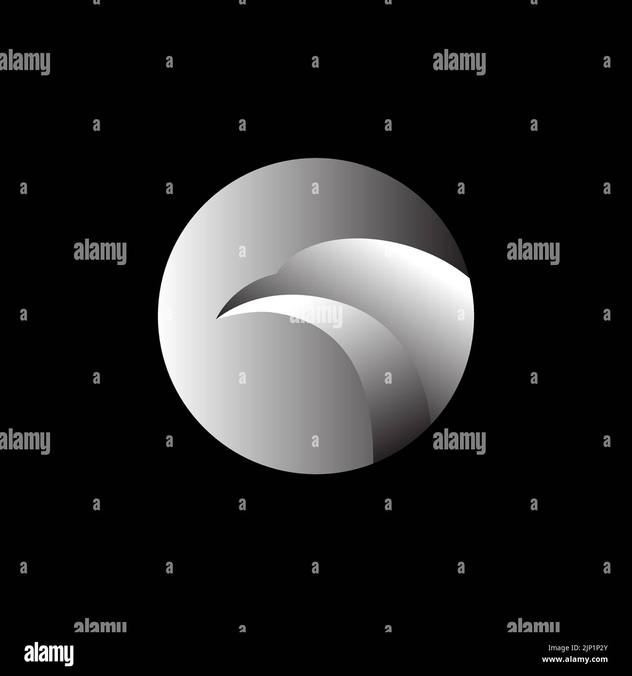 abstract white eagle head beak logo design Stock Vector