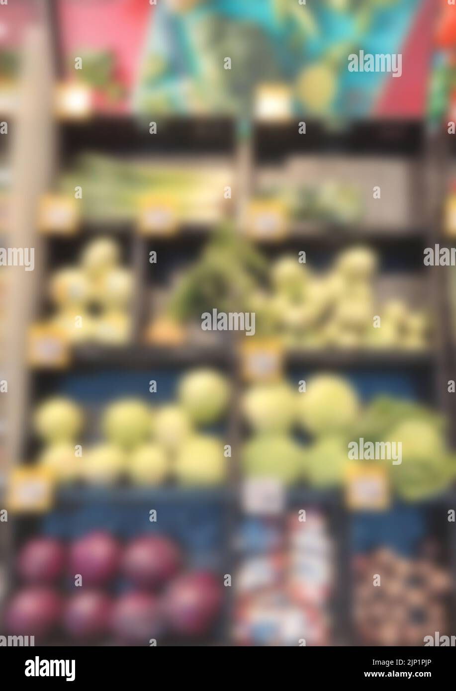 blurry background image of supermarket Stock Photo