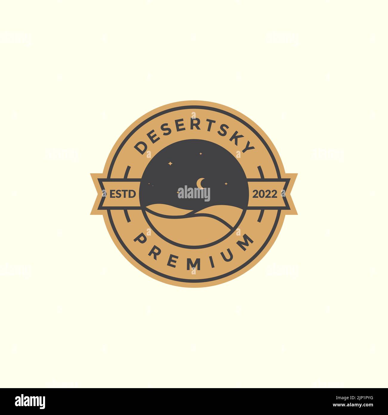 desert and night sky space logo badge Stock Vector Image & Art - Alamy