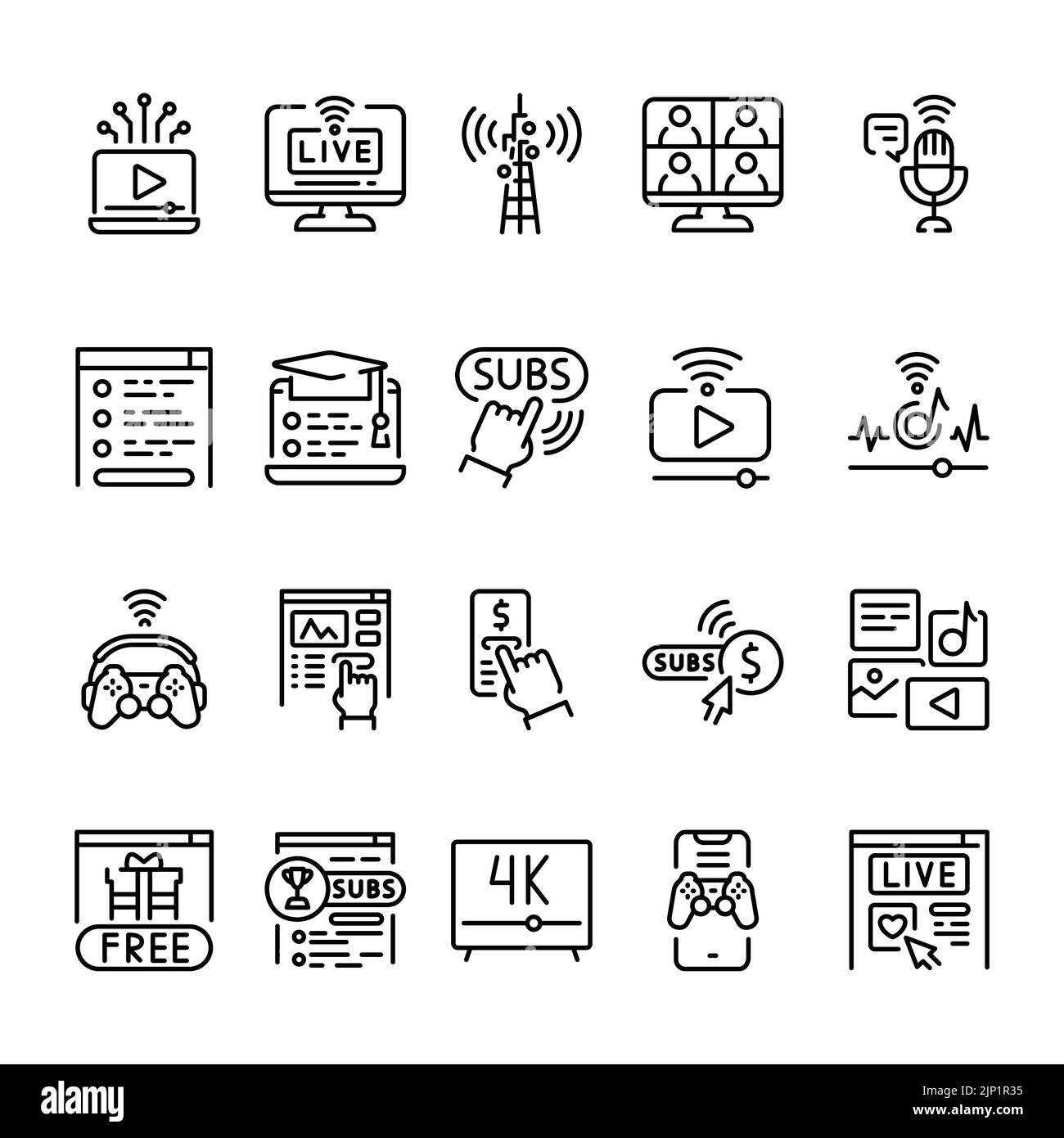 Live streaming service Black and White Stock Photos & Images - Alamy
