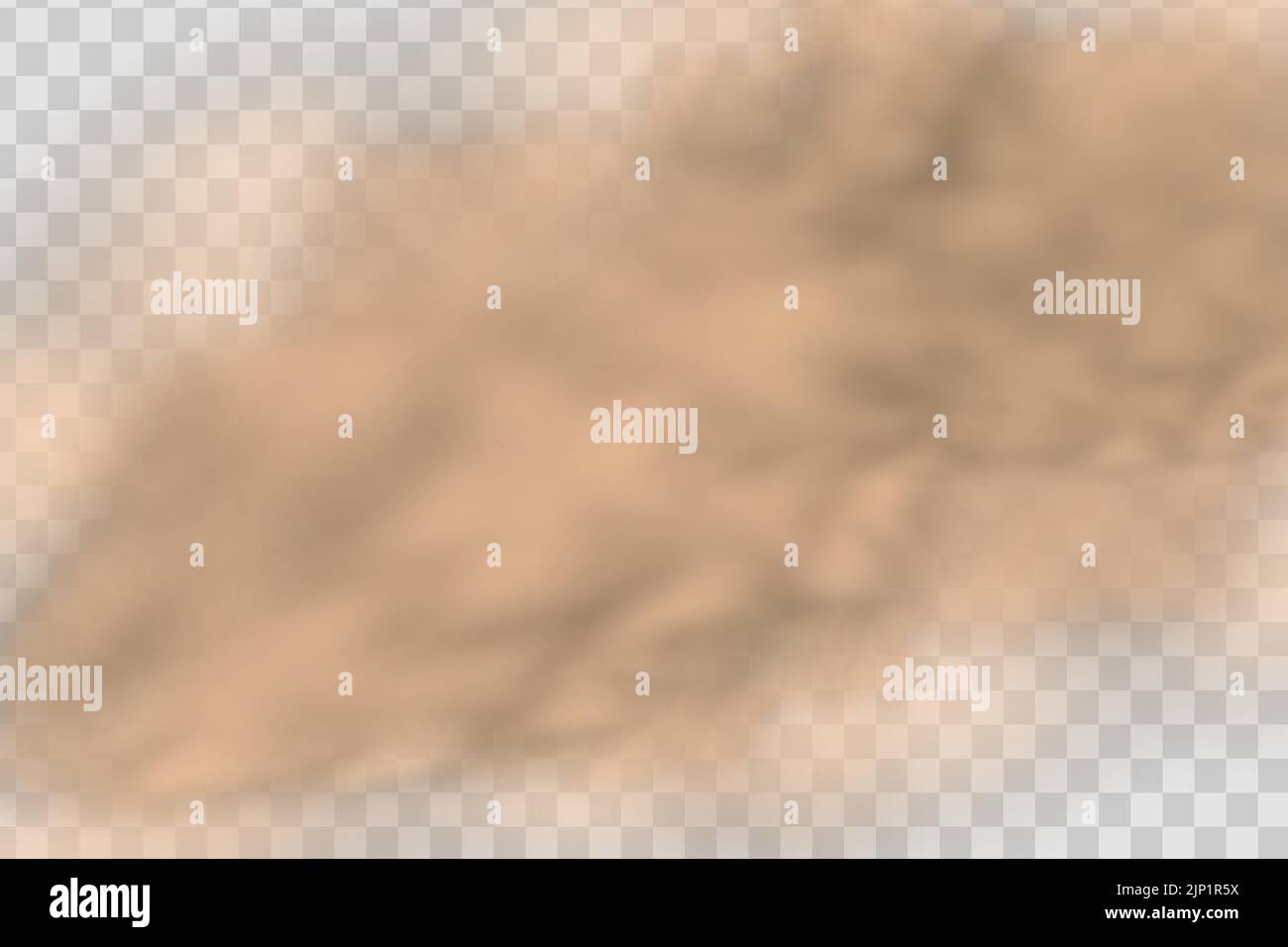 Trace on a dusty road or highway from a car.A cloud of brown dust and ...