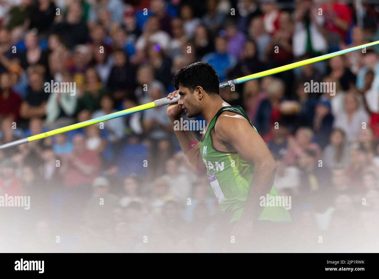 07822 Arshad Nadeem, Pakistan, in the men's Javelin throw final at