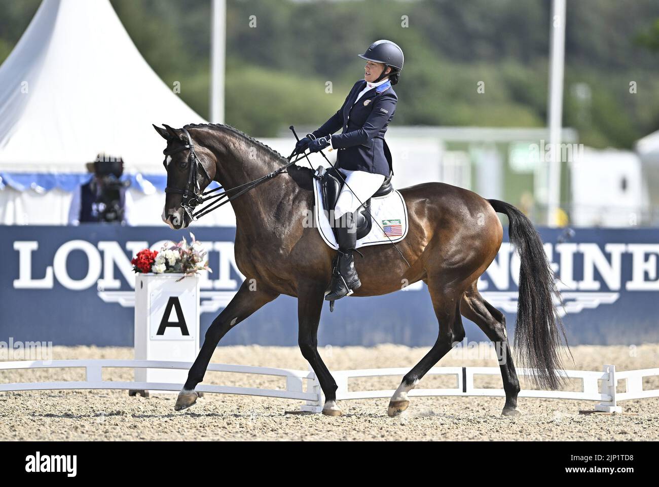 Herning. Denmark. 14 August 2022. World Equestrian Games. Rebecca Hart