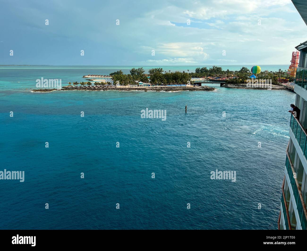 Coco Cay, Bahamas February 13, 2022 An aerial view of Coco Cay a