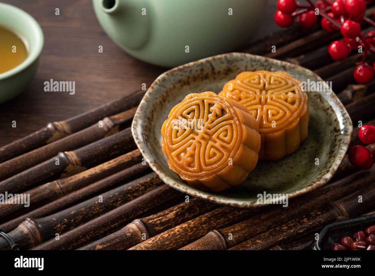 Delicious Cantonese moon cake for Mid-Autumn Festival food mooncake on ...