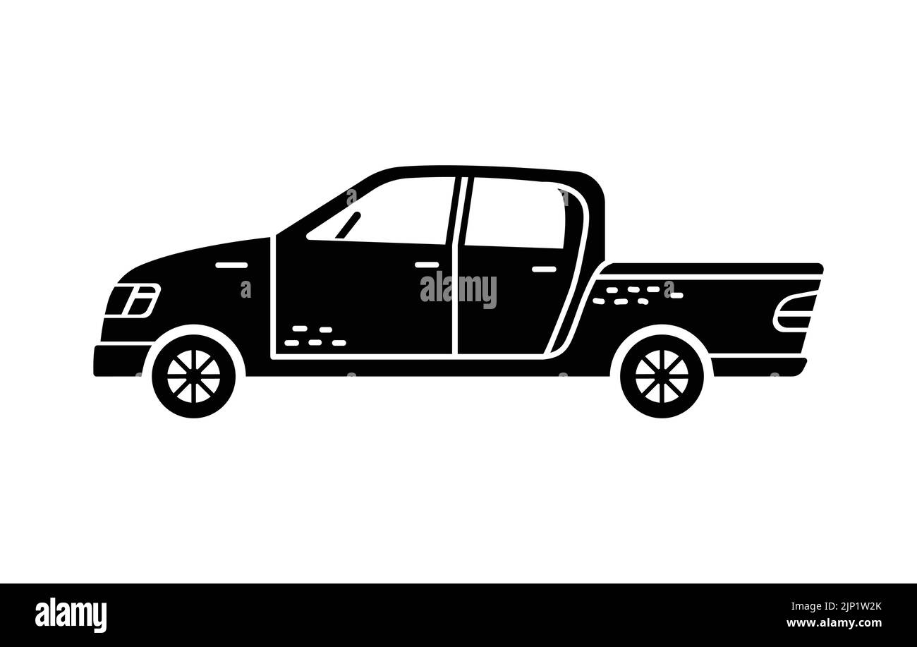 Vector hand-drawn illustration of a car. Personal vehicles. Stock Vector