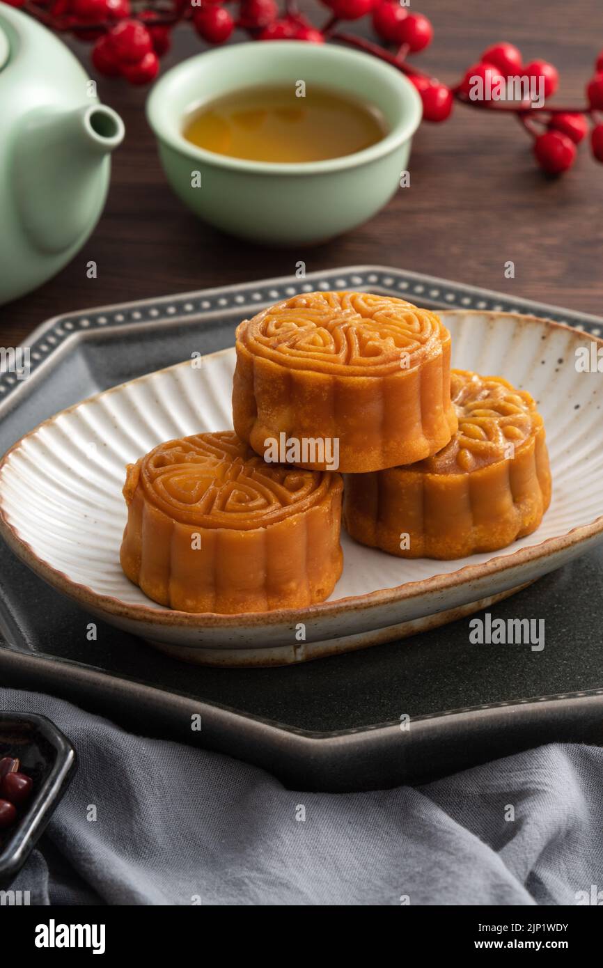 Delicious Cantonese moon cake for MidAutumn Festival food mooncake on