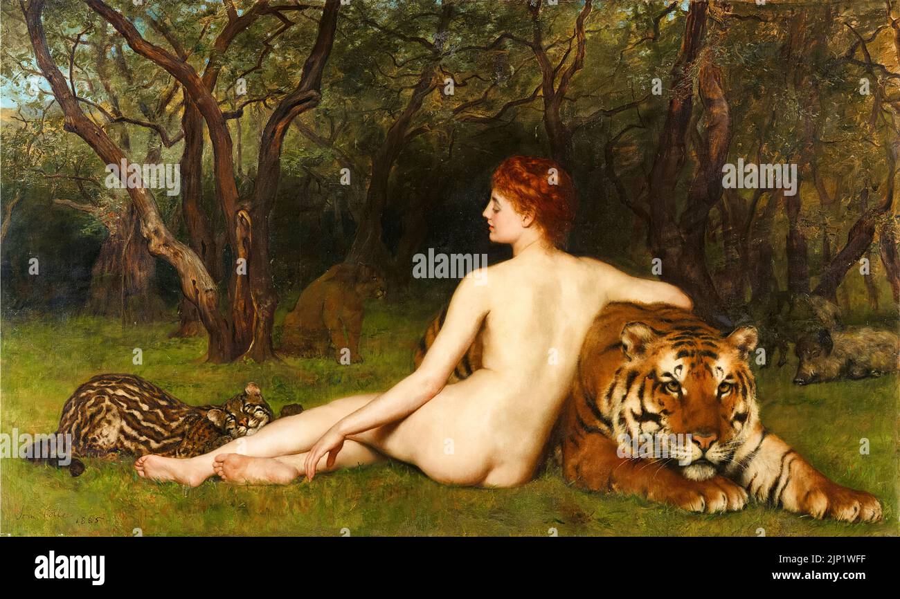 Circe, painting in oil on canvas by John Collier, 1885 Stock Photo