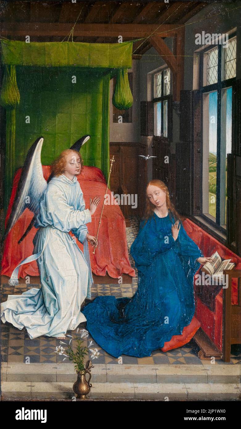The Annunciation, painting in oil on panel by Rogier van der Weyden, 1460 Stock Photo