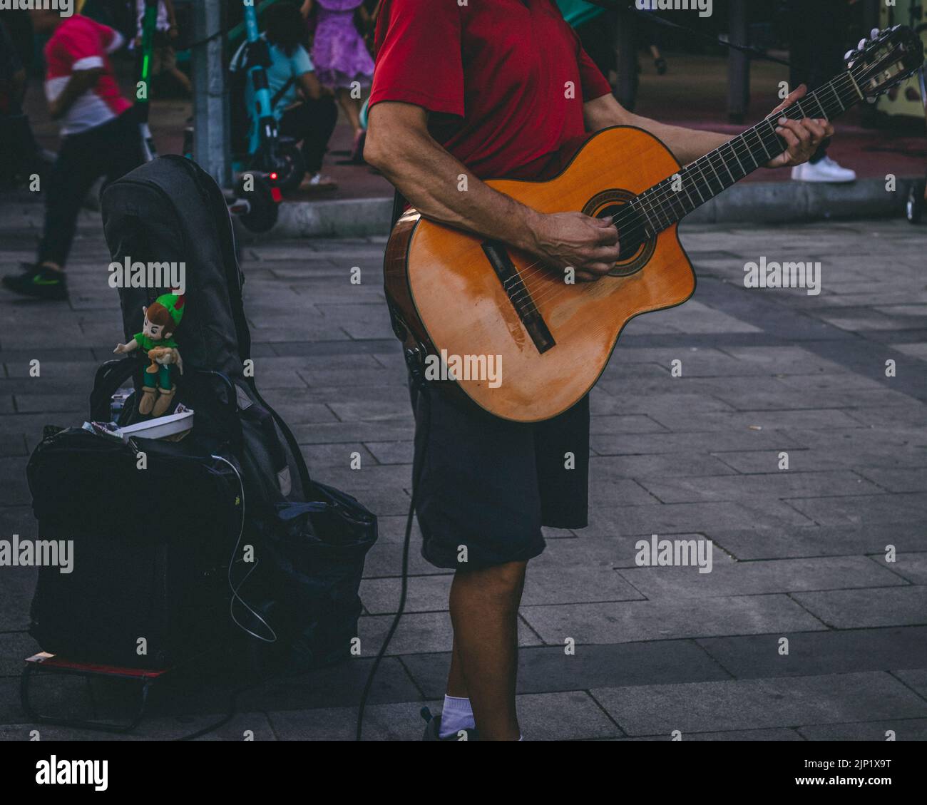 person playing guitar Stock Photo