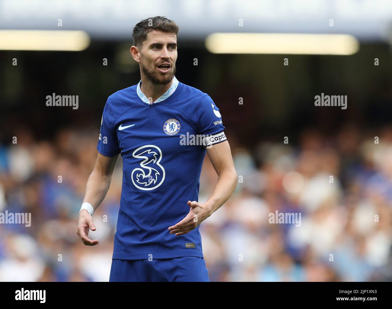 London, UK. 14th Aug, 2022. Jorginho Of Chelsea during the Premier League match at Stamford Bridge, London. Picture credit should read: Paul Terry/Sportimage Credit: Sportimage/Alamy Live News Stock Photo