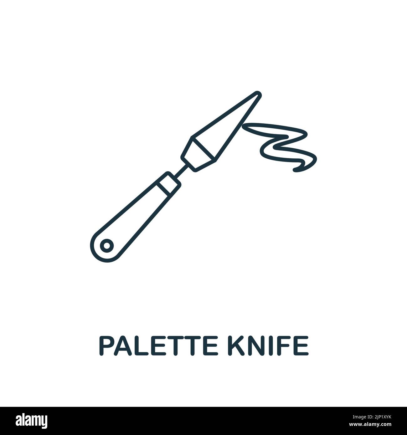Palette Knife line icon. Monochrome simple Palette Knife outline icon
