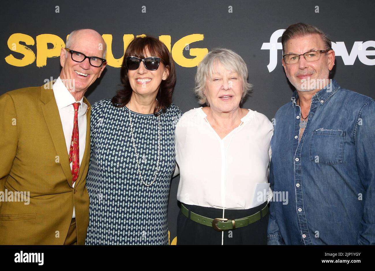 Los Angele, Ca. 14th Aug, 2022. David Wells, Caroline Wells, Susan Ruttan at the red carpet premiere of Amazon Freevee's Sprung at the Hollywood Forever Cemetery in Los Angeles, California on August 14, 2022. Credit: Faye Sadou/Media Punch/Alamy Live News Stock Photo