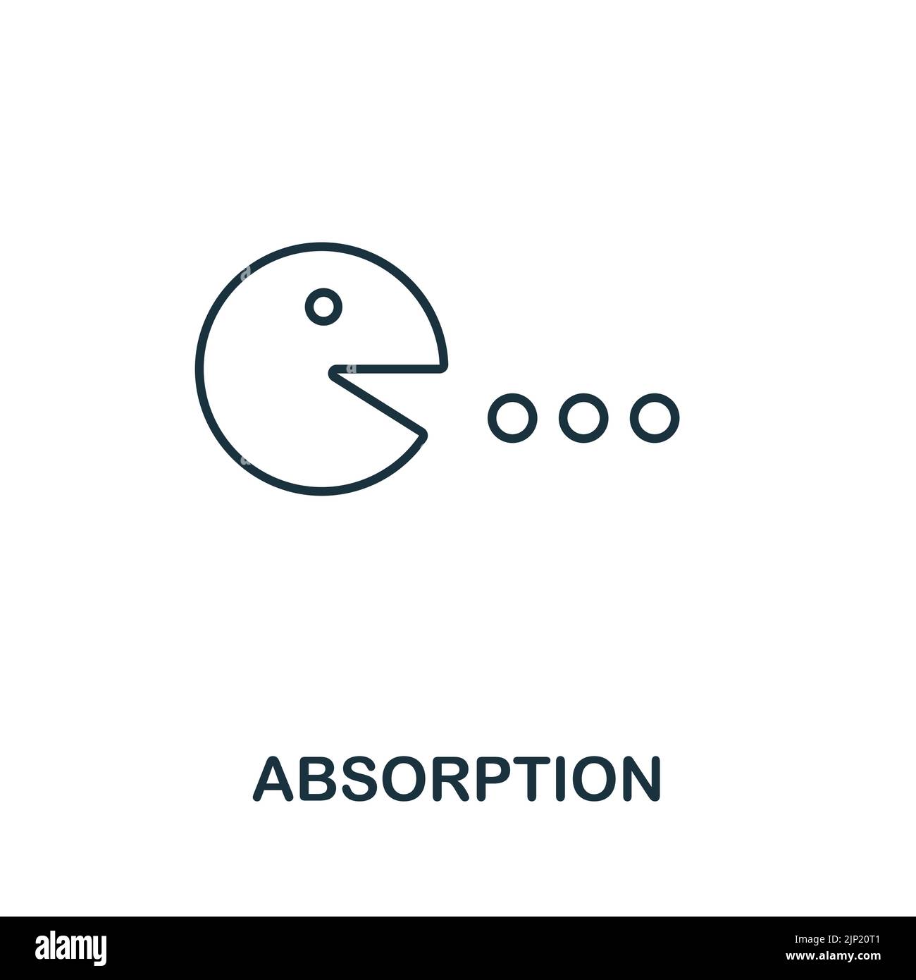 Absorption line icon. Monochrome simple Absorption outline icon for