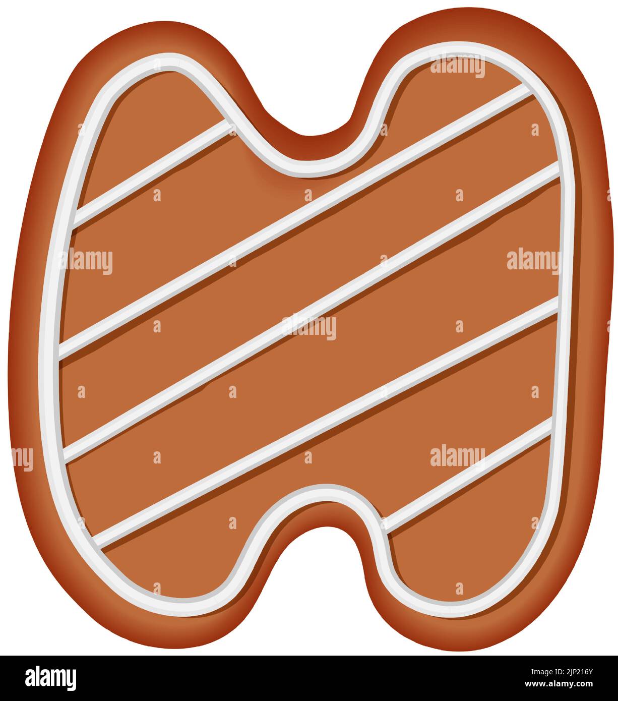 Gingerbread alphabet. Creative gingerbread typography design. Biscuit