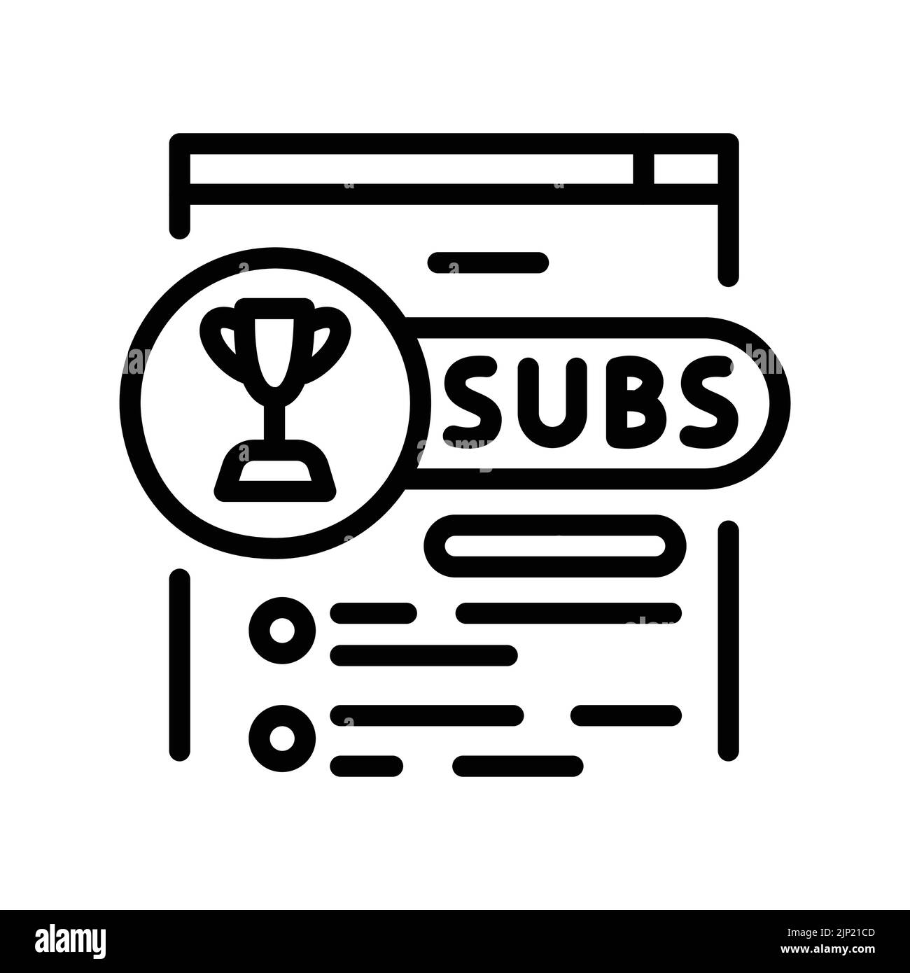 Premium subscribe line icon. Online promotion Stock Vector