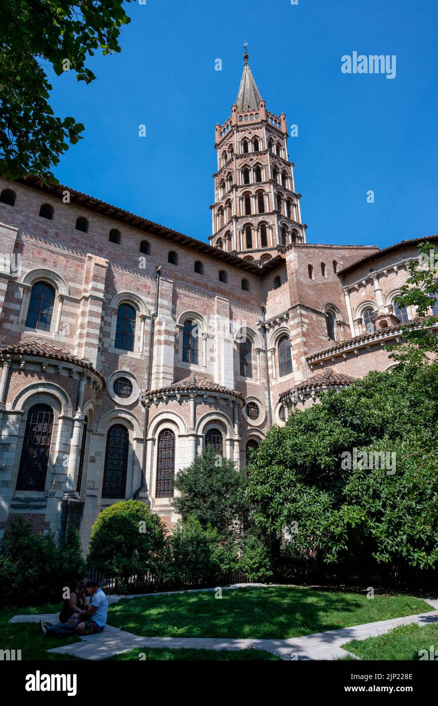 basilica of saint-sernin, église saint-sernin, Toulouse, France Stock Photo
