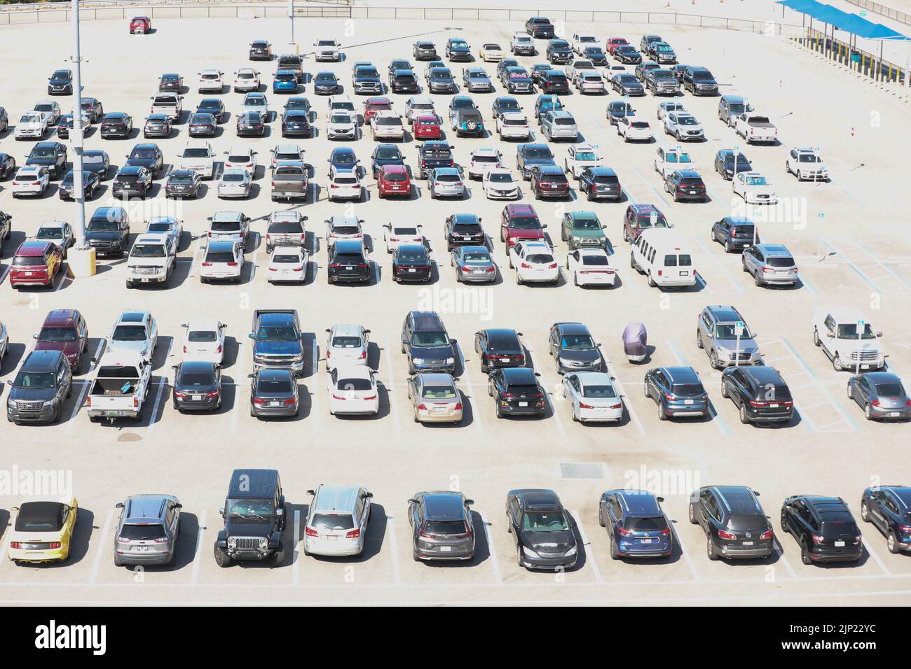 Cars on a parking lot Stock Photo