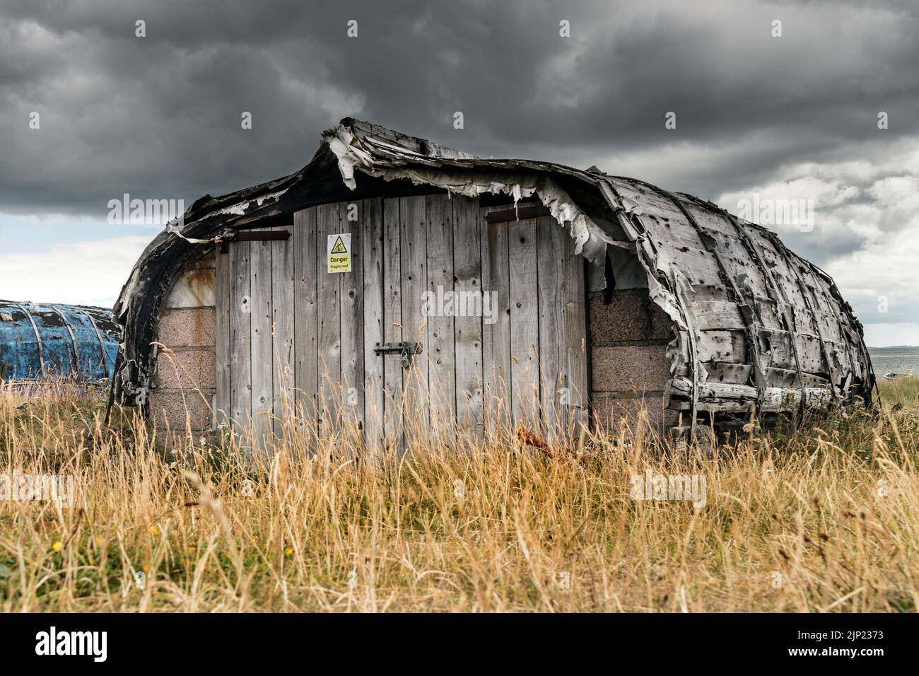 Old Fishing Hut Created from an Upturned Boat on the Island of