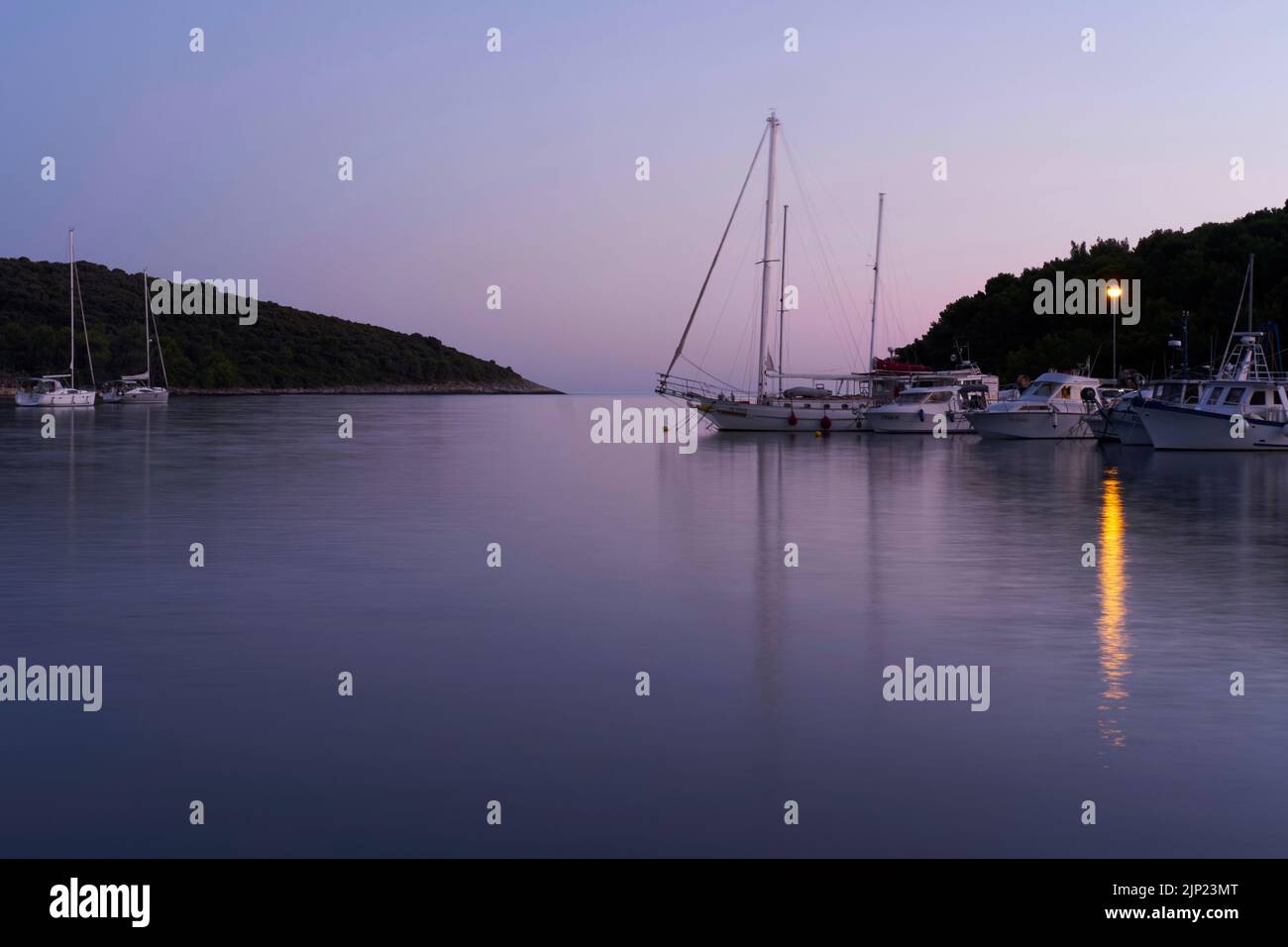 Sailing ship sea after sunset hi-res stock photography and images - Alamy