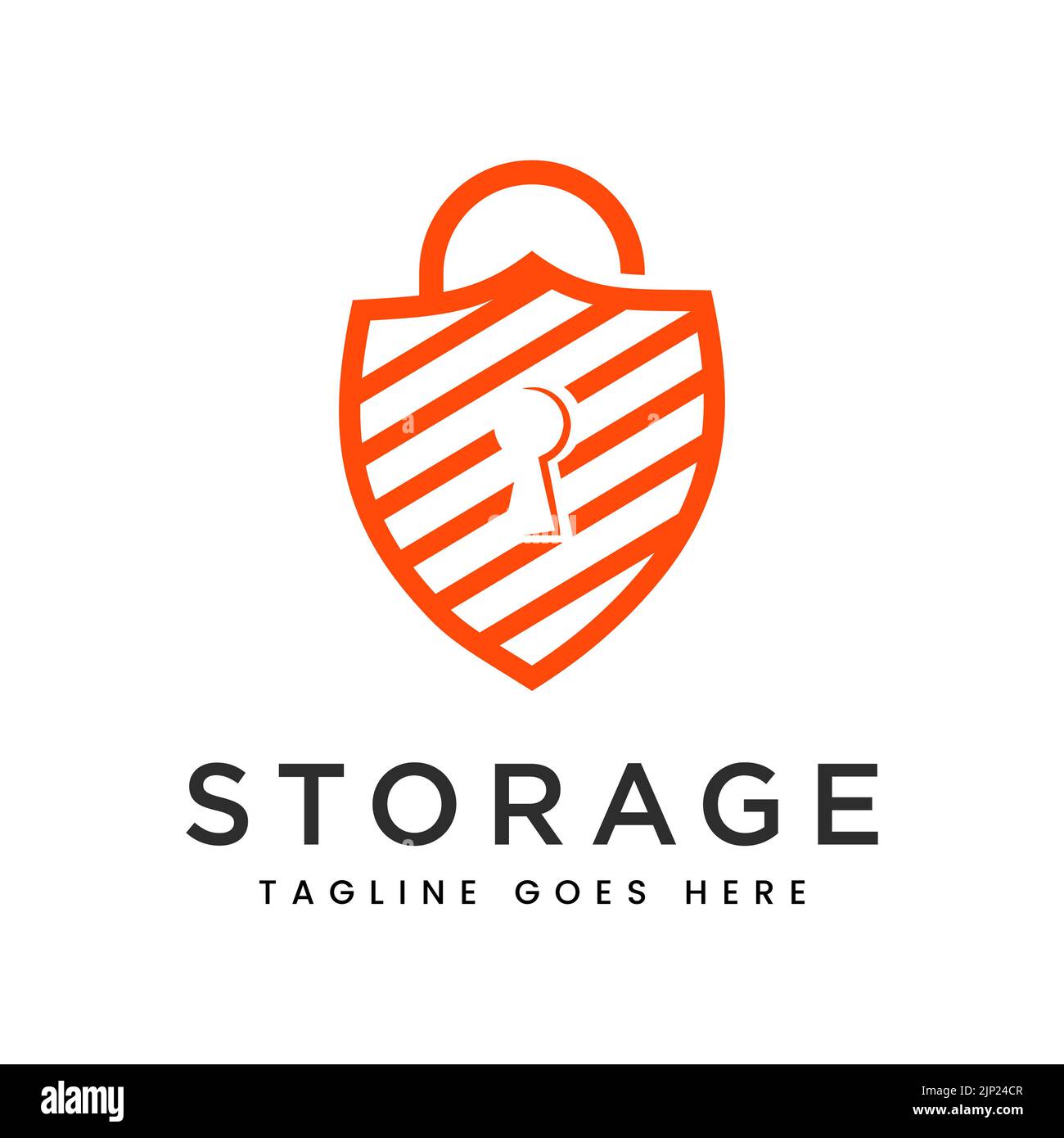 Security Shield and Cloud Lock Logo design for Digital Technology Stock Vector