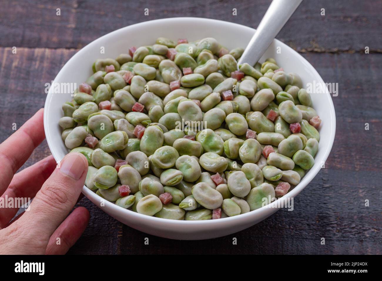 bacon, bean, lima bean, bacons, beans, lima beans Stock Photo Alamy