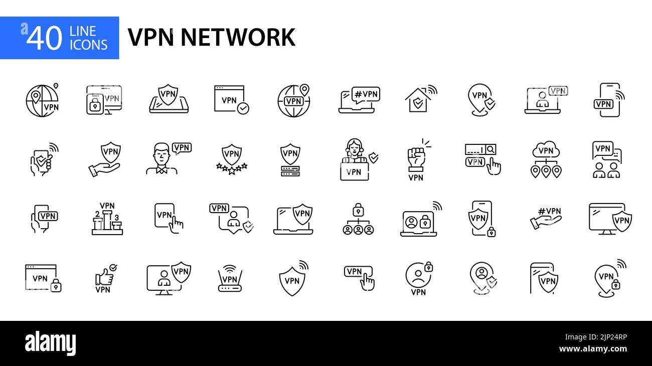 40 connection icons network hi-res stock photography and images - Alamy