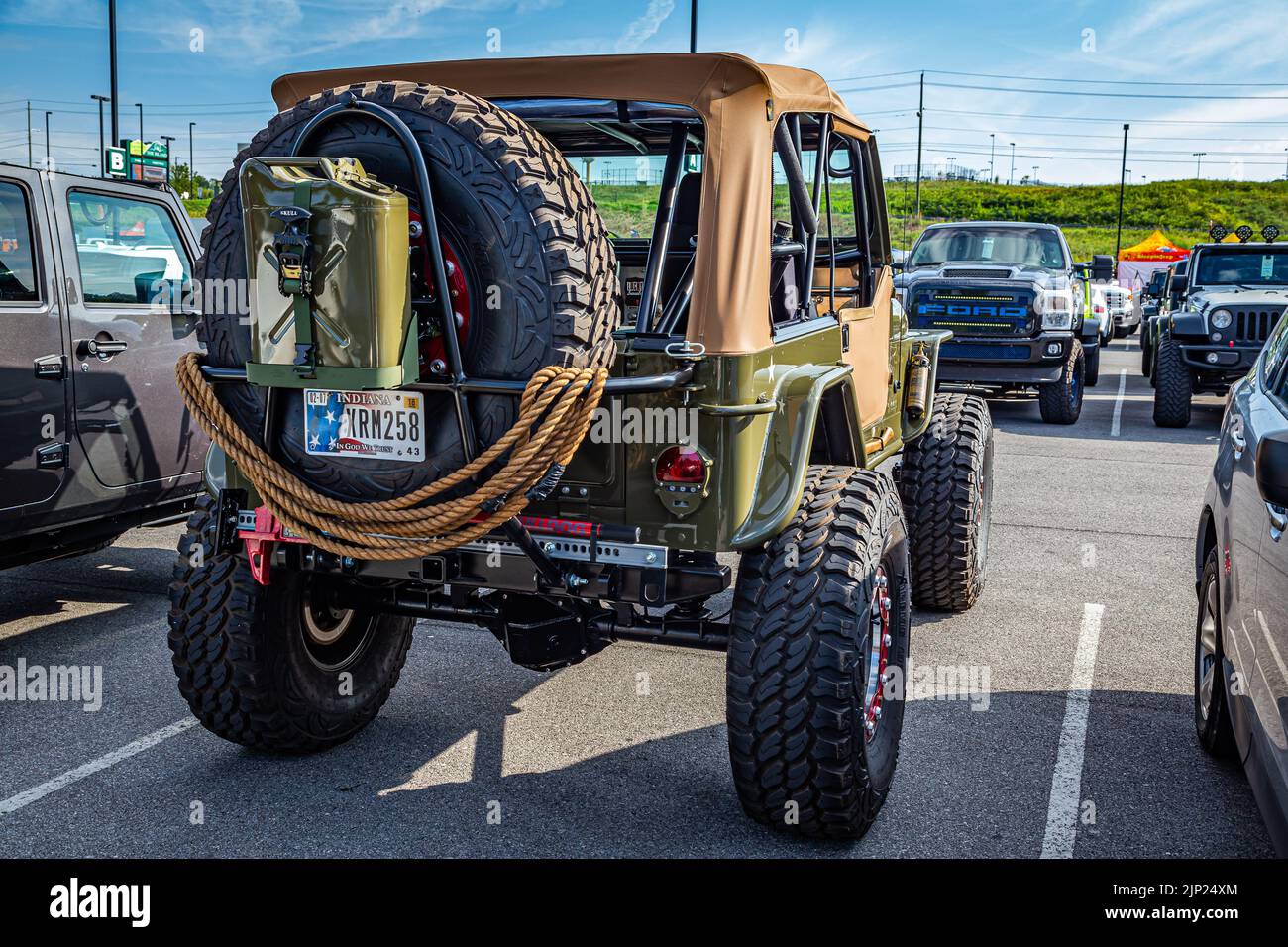 Pigeon TN August 25, 2017 Modified Off Road Jeep CJ at a
