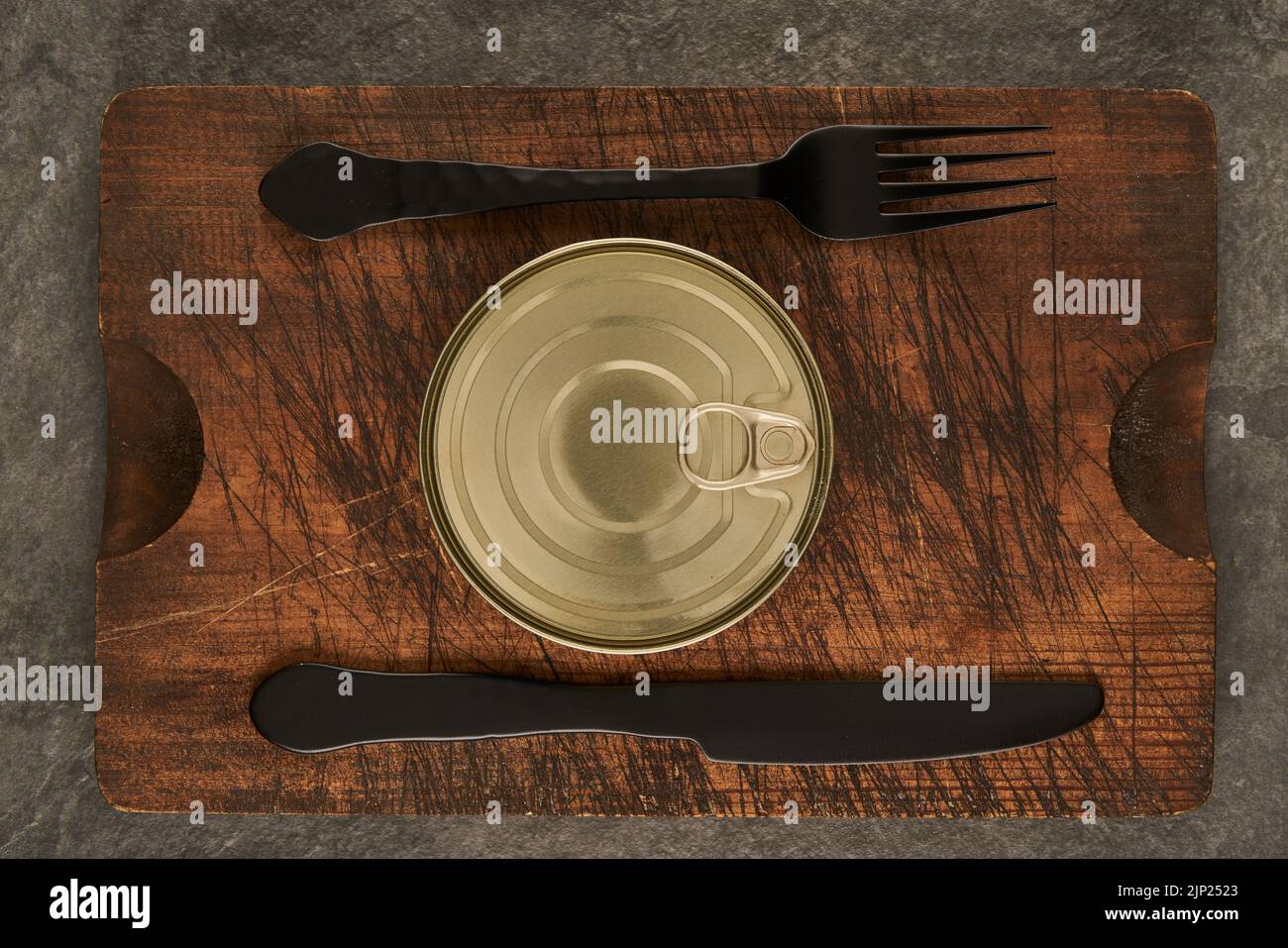 cutlery, tin, cutleries, tins Stock Photo