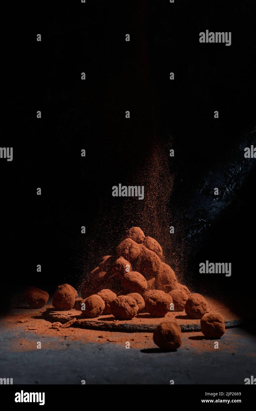 chocolate, truffle mushroom, chocolate powder, chocolates, truffle