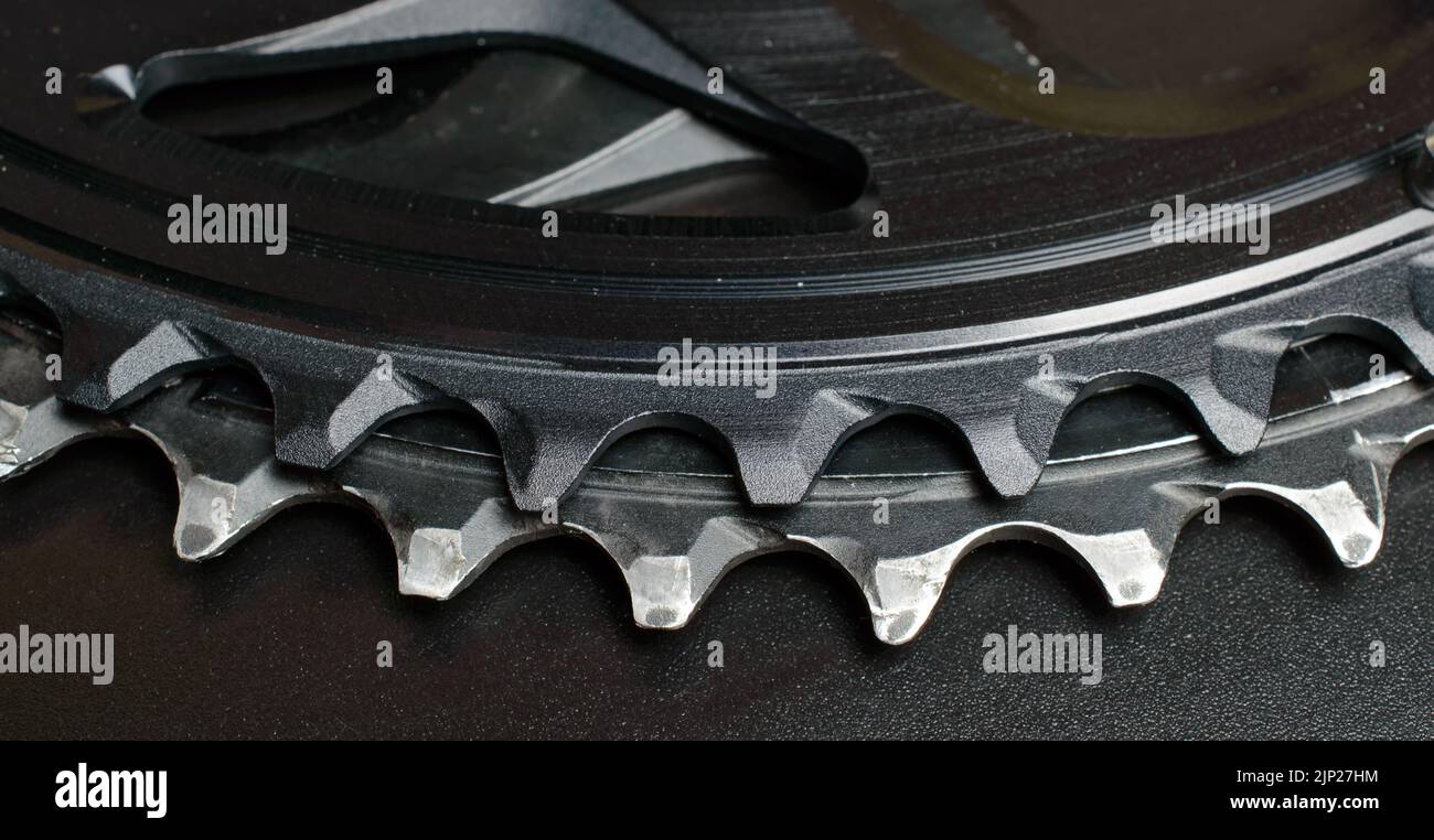 Road bike forward gears 50 teeth. Worn our bicycle gear comparing to