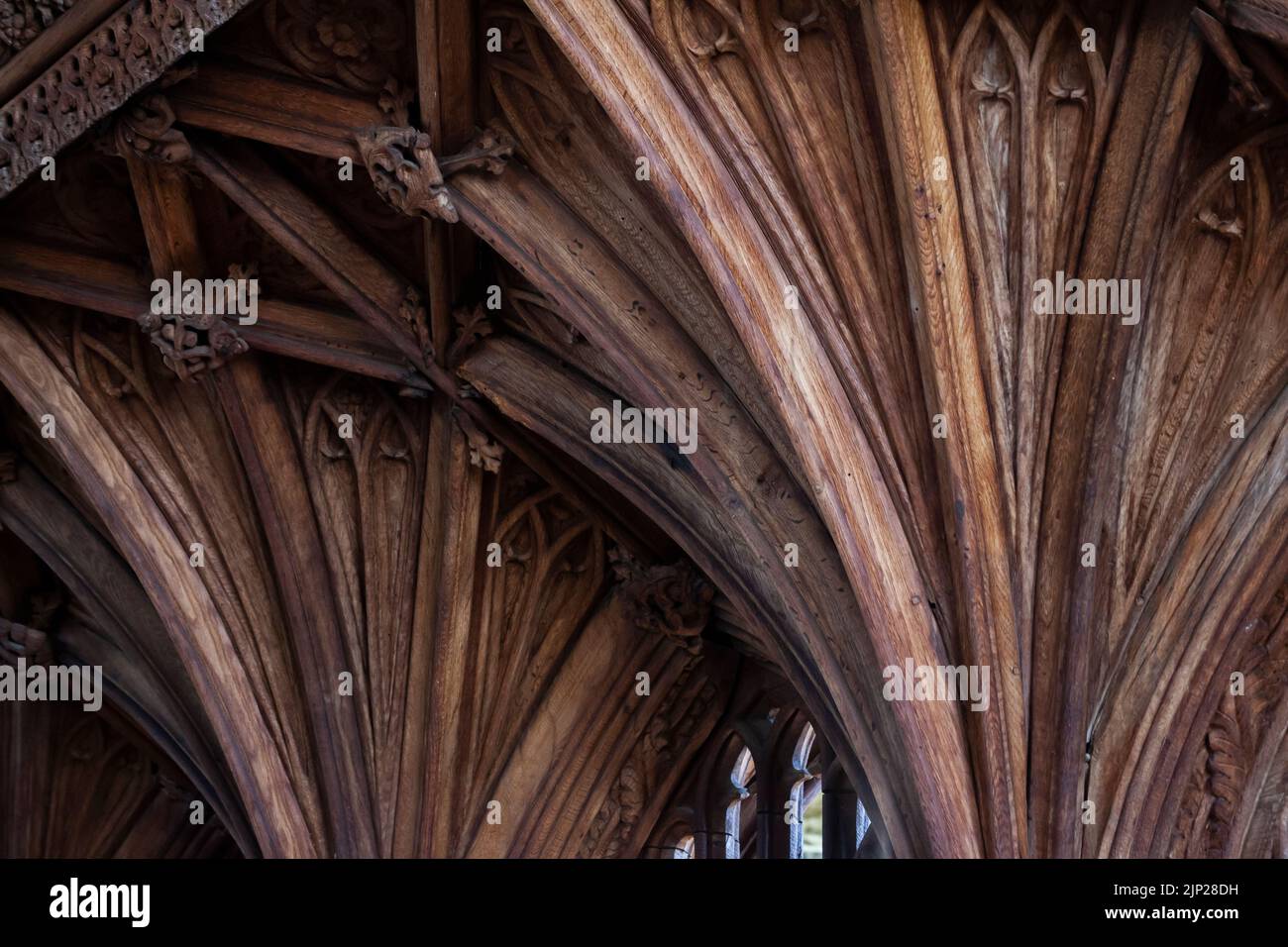 Detail of Rood Screen, St Matthew’s Church, Coldridge, Devon, UK Stock Photo