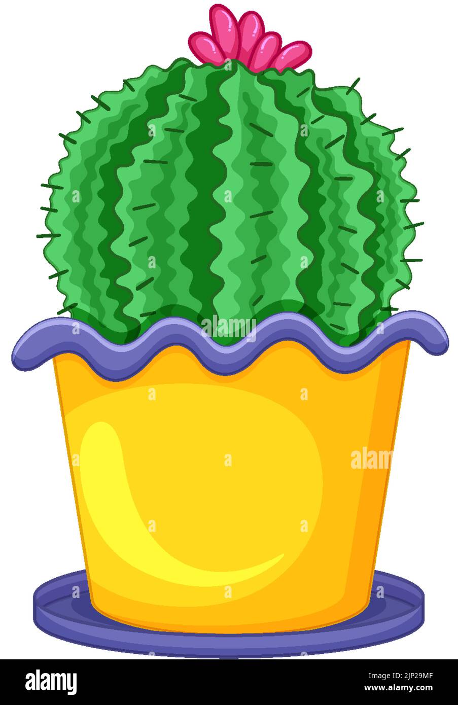 Cactus in a pot isolated illustration Stock Vector Image & Art - Alamy