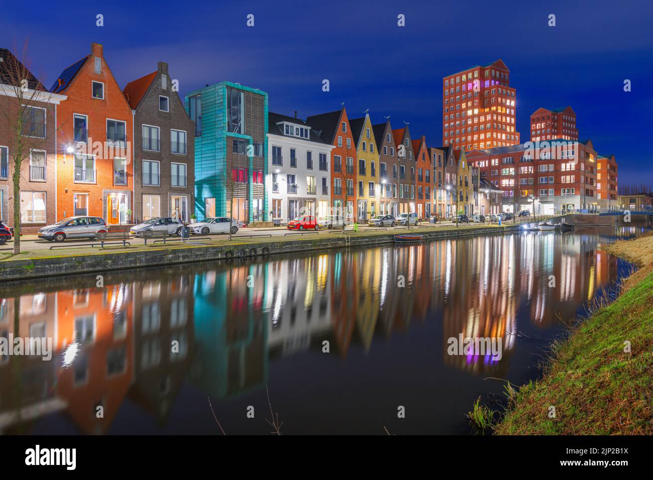 Amersfoort, Netherlands cityscape in the Vathorst district at twilight. Stock Photo