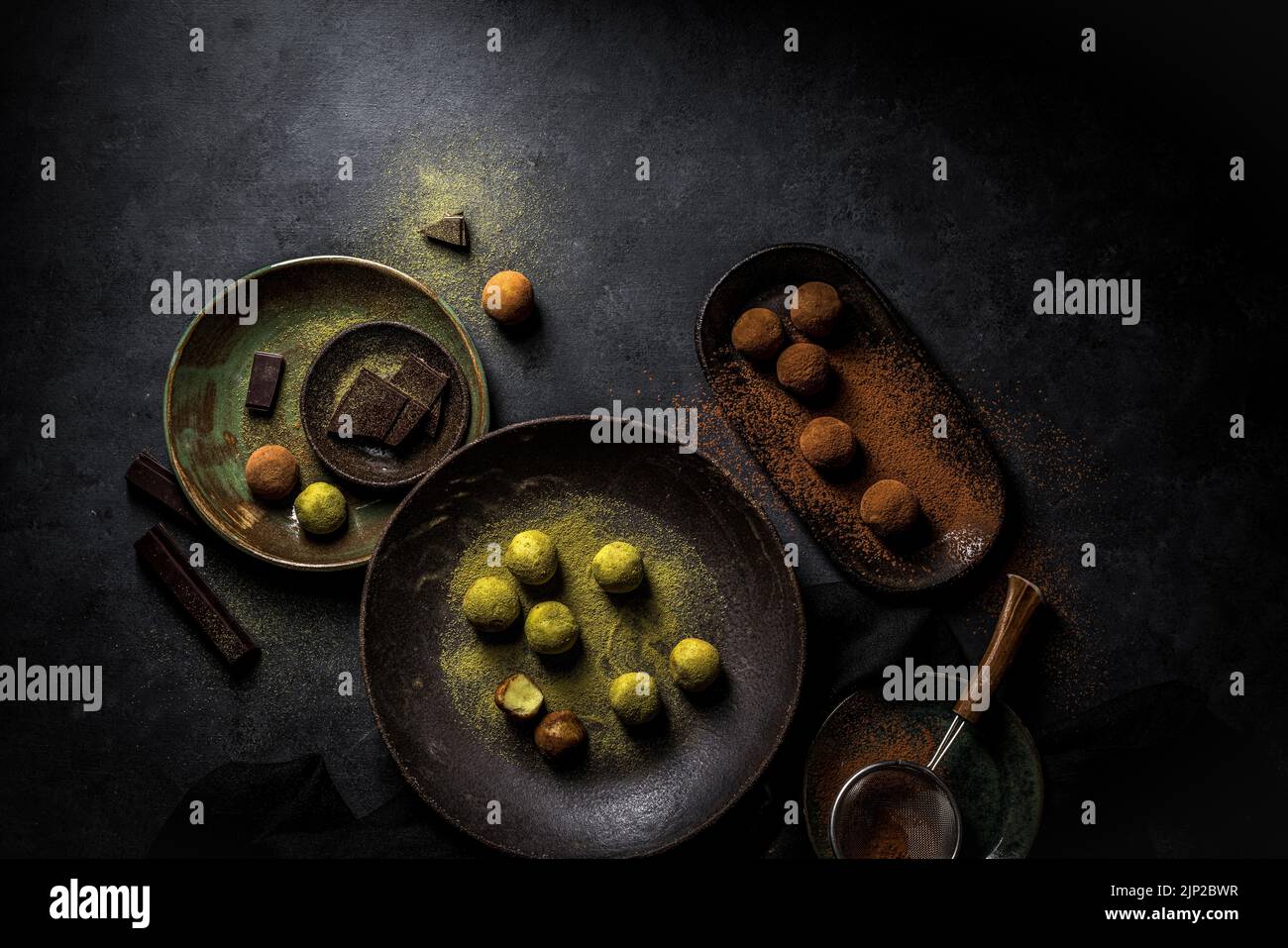 hot chocolate, truffle mushroom, matcha, hot chocolates, truffle Stock