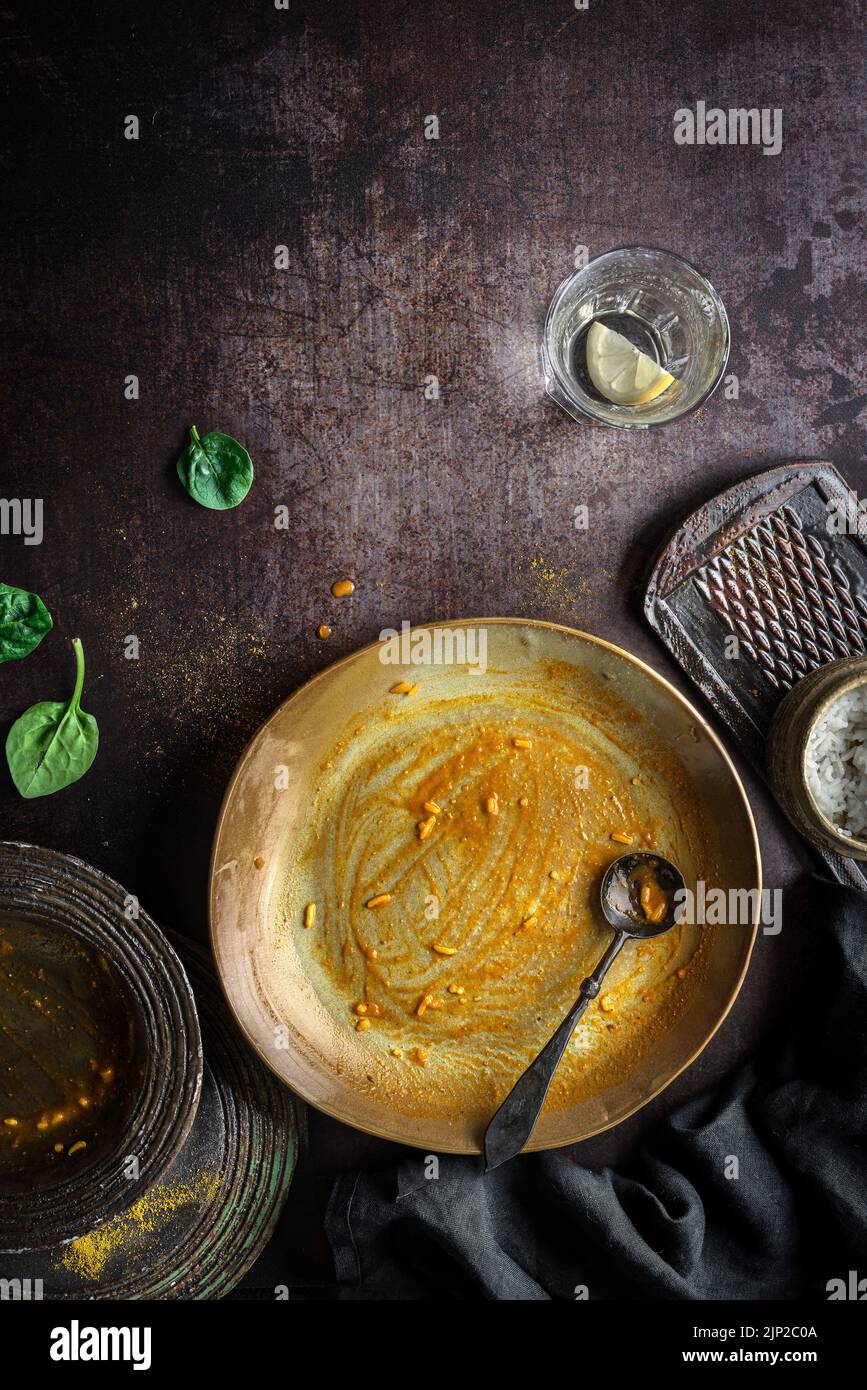 plate, eaten up, plates, eat, eating Stock Photo Alamy
