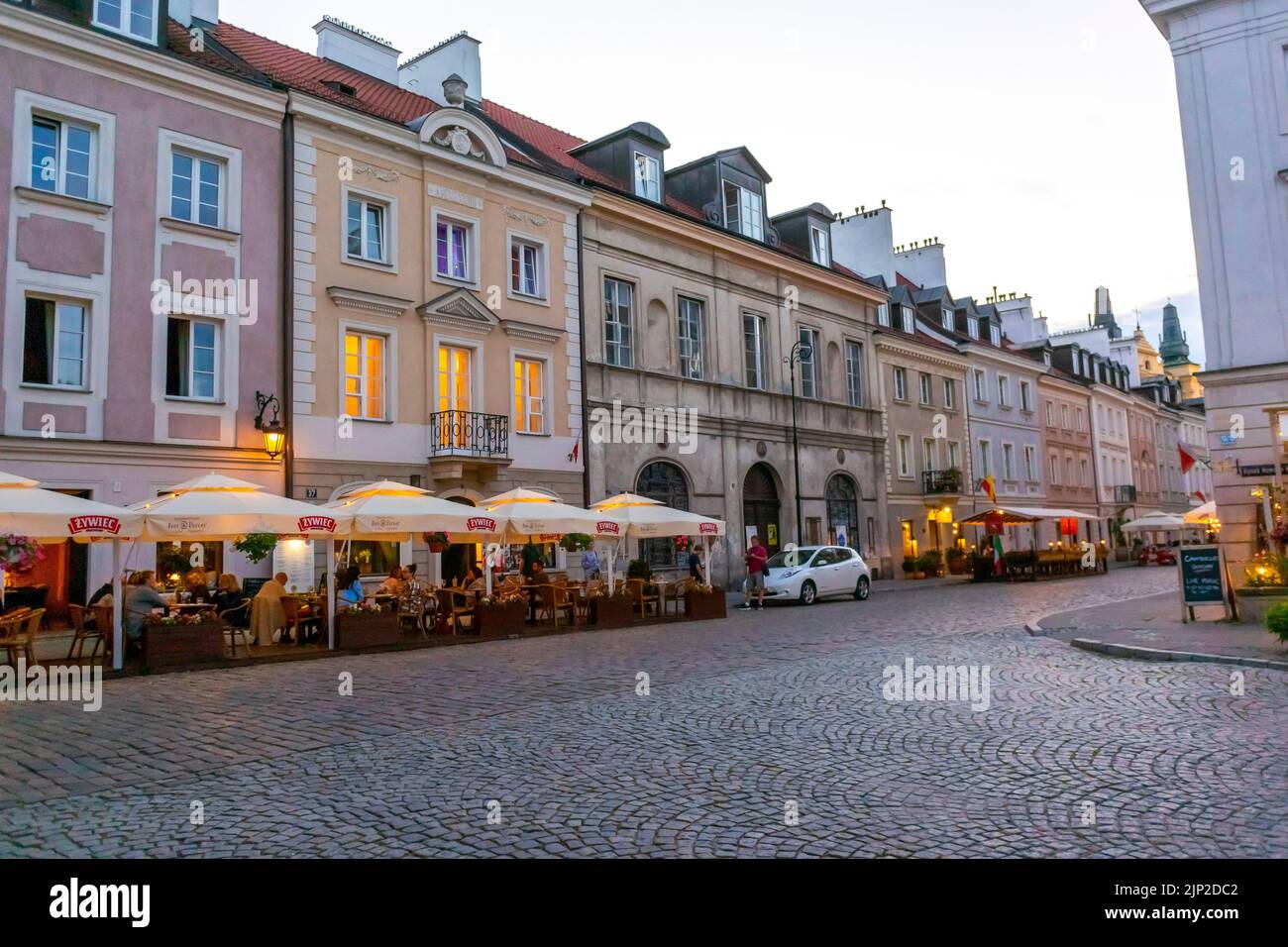 Warsaw, Poland, Street Scene, Old Town Center Stock Photo