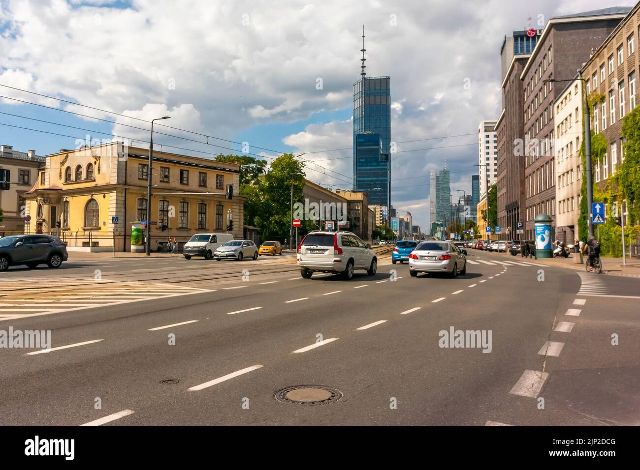Warsaw, Poland, Street Scene, Old Town Center Stock Photo