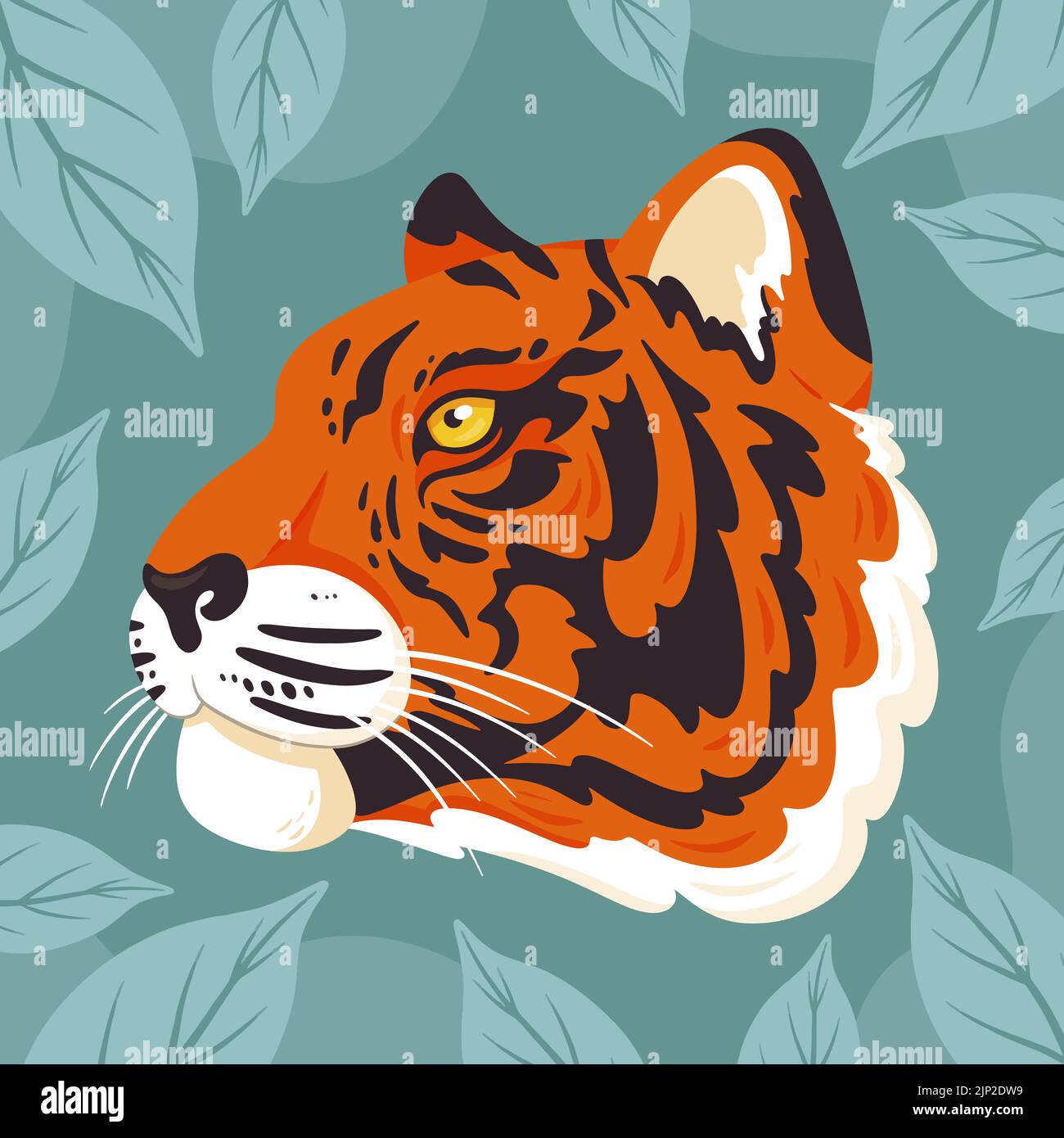 Tiger face illustration hi-res stock photography and images - Alamy