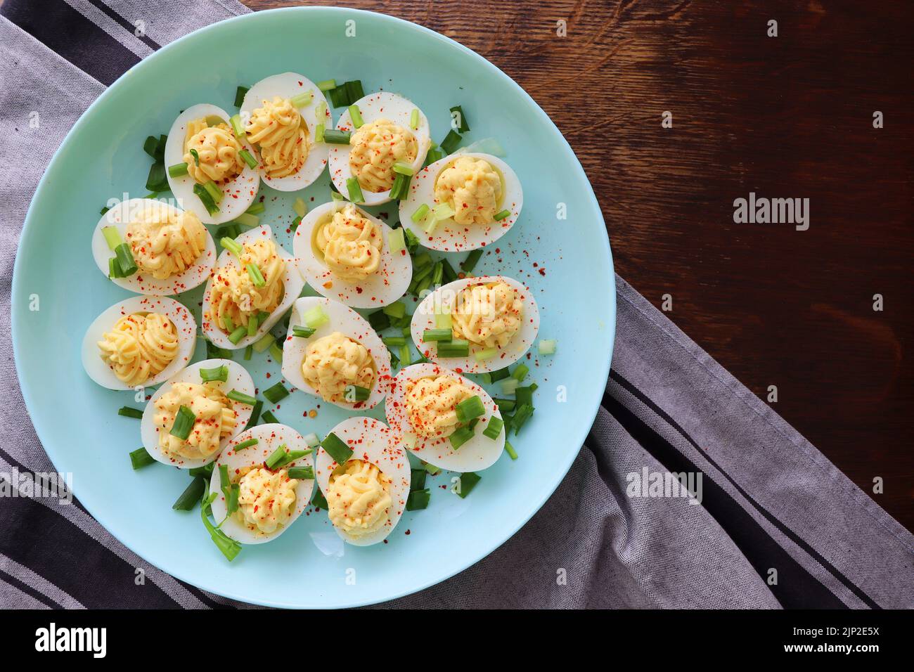 stuffed eggs, mayonnaise eier Stock Photo