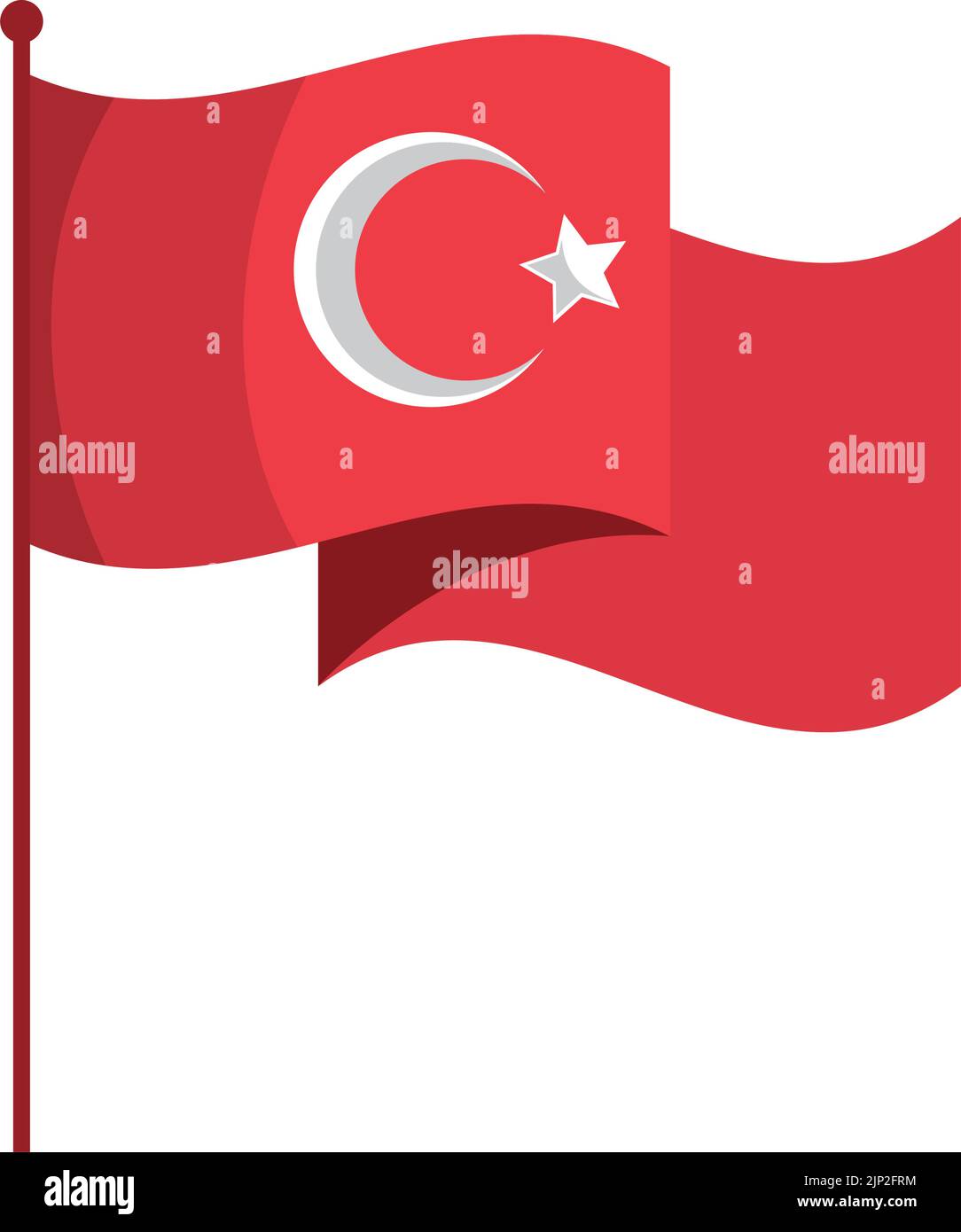 Turkish flag flying Stock Vector Images Alamy